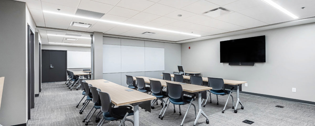 What Is T Grid Or Suspended Ceiling Lighting? Recessed linear lighting in a T-Grid drop ceiling